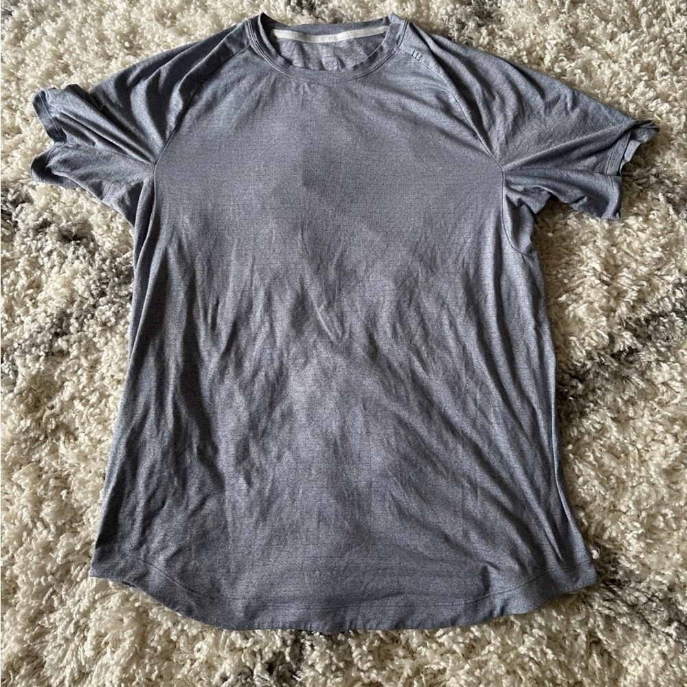 Lululemon Drysense Training Short Sleeve Shirt Heathered Soft Denim